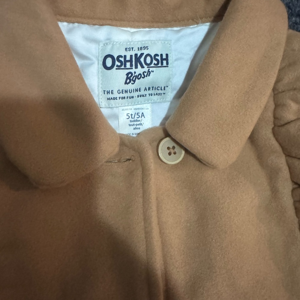 Toddler OshKosh B'gosh Tan Pea Coat Classic Style
